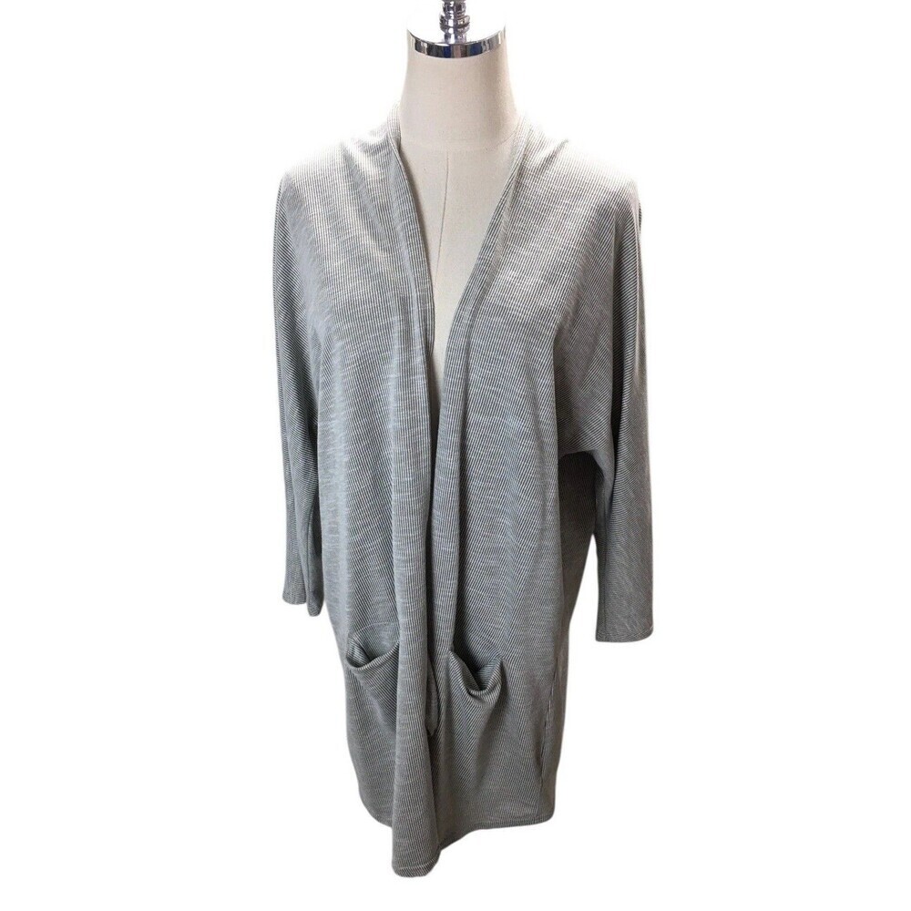 Donni Open Gray Cardigan Small Medium Large Women's One Size Jacket Long Sleeve